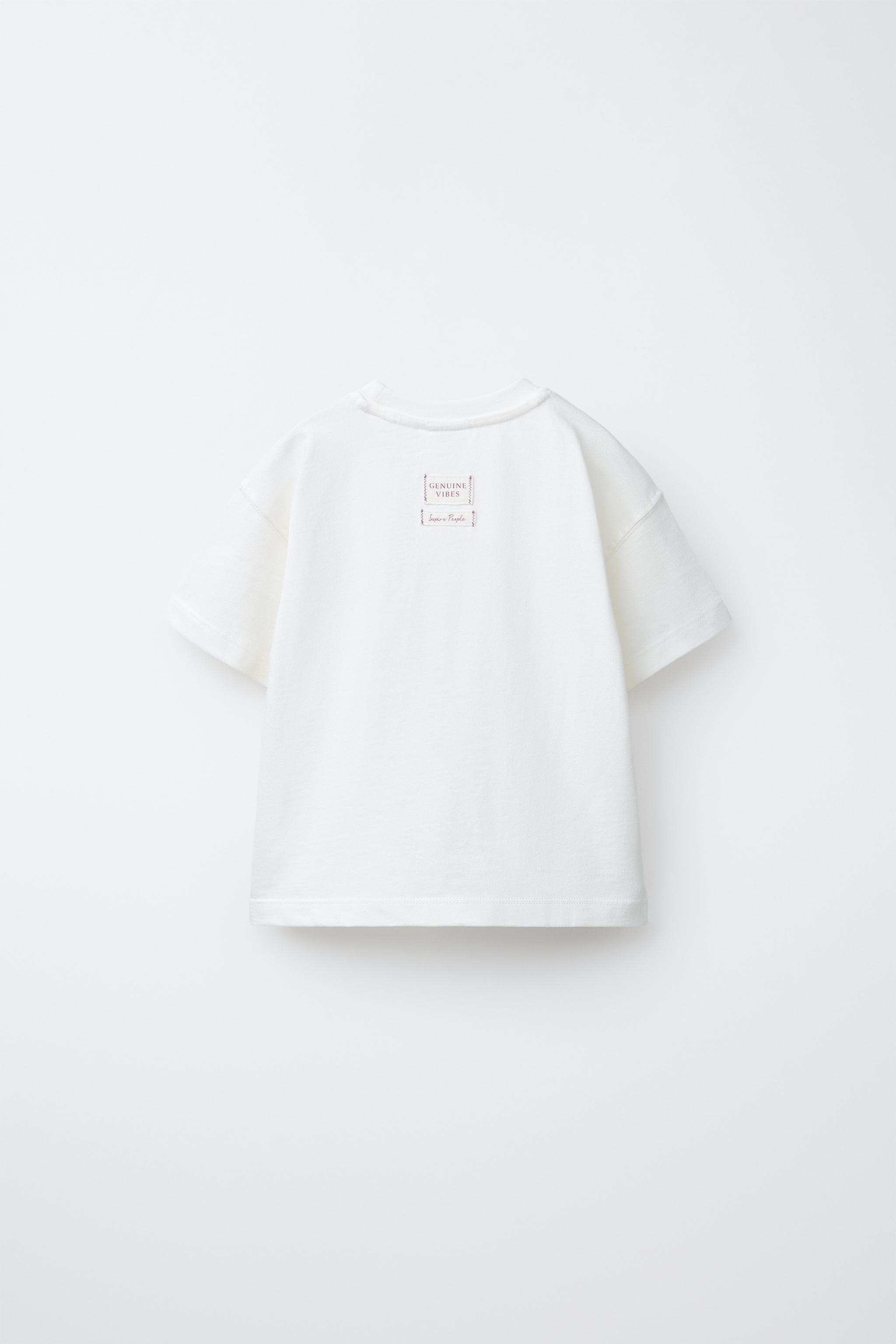 EMBROIDERED TEXT T-SHIRT